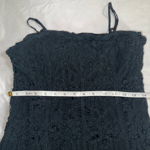 Betsey Johnson Vintage 1990s Black Spaghetti Strap Lace Dress - Picture 4 of 6